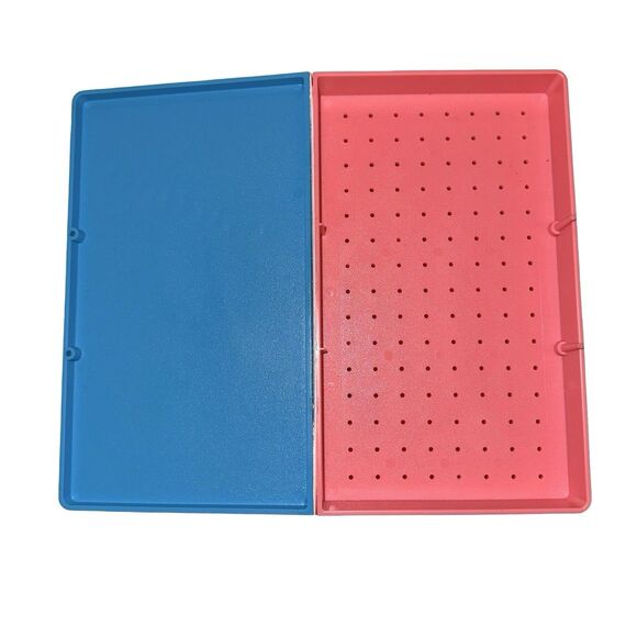 The Earring Book Plastic Layered Jewelry Organizer Case USA VTG 80s Classic - Picture 3 of 12